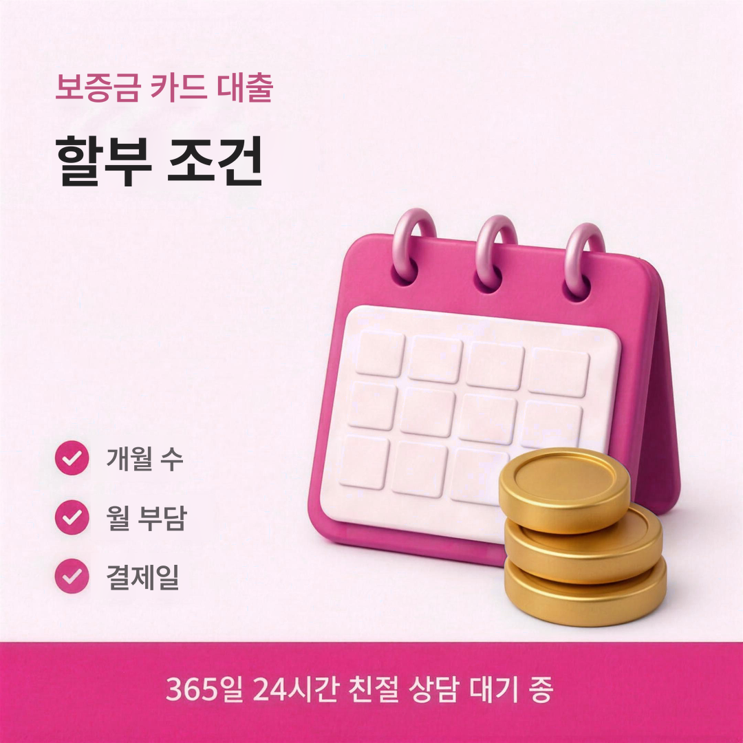 다음머니 보증금 카드 대출 할부 조건 안내