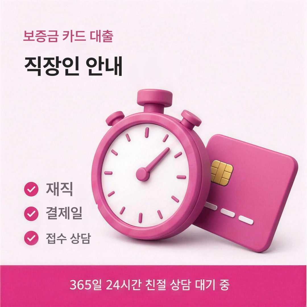 다음머니 보증금 카드 대출 직장인 안내 안내