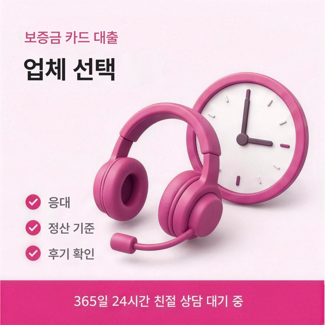 다음머니 보증금 카드 대출 업체 선택 안내